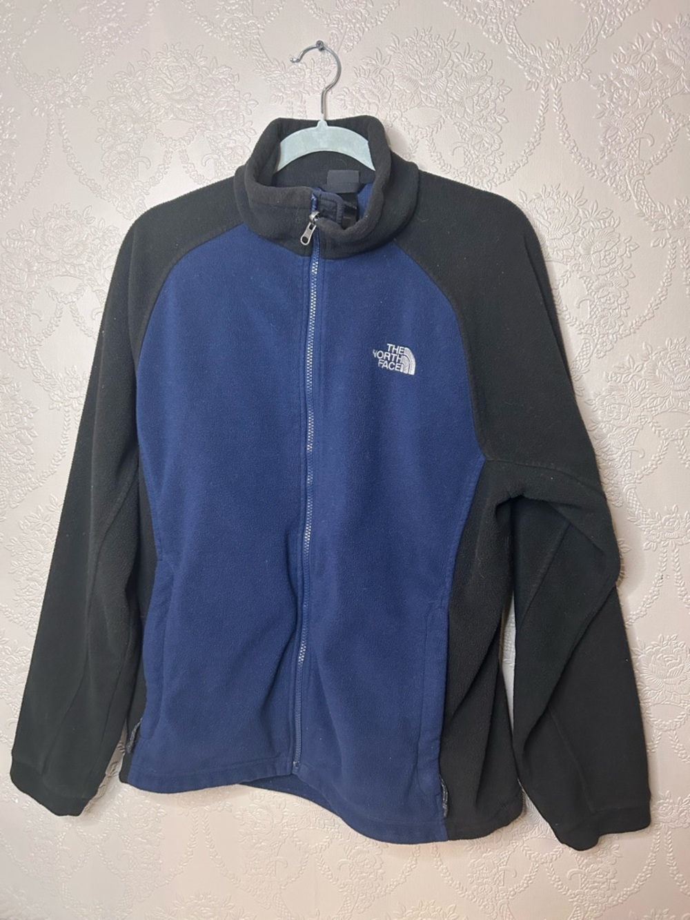 The North Face Navy Blue and Black Fleece Jacket